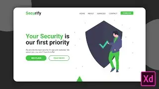 Landing Page Design in Adobe XD | Adobe XD Design tutorial