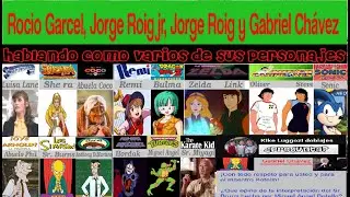 Roc&iacute;o Garcel, Jorge Roig, Jr y Gabriel Ch&aacute;vez interpretando algunos de sus personajes #doblaje #dbz