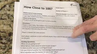 How Close to 100? Math game tutorial