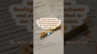 Wenn man einen Reality-TV-Fan beschenkt und dann auf einmal selbst in der Trash-TV-Bubble feststeckt