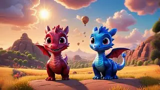 Five Baby Dragons Soar Through Sky | Magical Dragon Song for Kids | Nursery Rhymes & Baby Songs