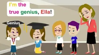 Genius Ella must win Genius Robot Ella - Simple English Story - Ella English