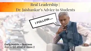 Dr. Jaishankar Reveals His Daily Discipline & Advice for Students