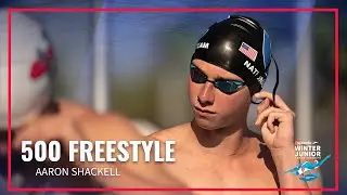 Aaron Shackell Takes First in Men's 500 Freestyle | 2022 Speedo Winter Junior Championships East