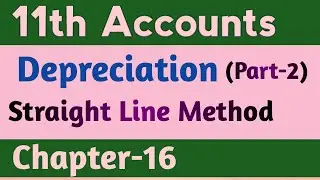 #2 Depreciation|straight line method|with illustration|class 11 accounts|Hindi|Gezan success point||