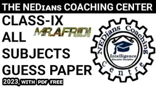 guess papers for class 9 by nedians coaching center | all subject guess papers | karachi board