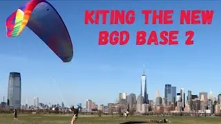 Kiting the BGD Base 2 at Liberty State Park