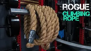 Rogue Fitness climbing rope experimentation (Instagram) Monster Rack 2.0, REP Fitness gym equipment.