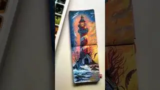 Lighthouse painting ✨#lighthouse #shorts #gouachepainting