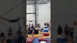 8.9 bars! 3rd place 🥉 not my best but its okay! #gymnast #gymnast #competition