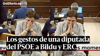 Los GESTOS de una diputada del PSOE a BILDU y ERC en el CONGRESO
