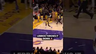 Lebron James Tomahawk Dunk! on a fastbreak 🔥