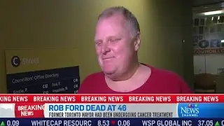 Rob Ford Dies at 46, Former Toronto Mayor Loses Cancer Batlle . RIP