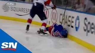 Boyle Crushes Lindgren Into Boards With Punishing Hit