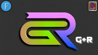 GR logo design ! make professional logo design with Pixellab ! pixellab tutorial ! Technical Sahin