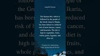 Ikarian diet, followed by the people of the Greek island of Ikaria #greekisland  #facts