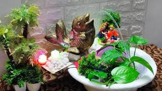 Amazing Beautiful Indoor Fish 🐟 Fountain Awesome Waterfall Making WallPutt Thermocol 💡