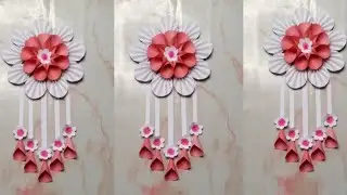 Diy Home decoration craft ideas/beautiful wall hanging ideas/amazing paper flower making ideas