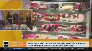 Wayland-based Chocolate Therapy shows Morning Mix team how to hand-dip chocolate truffles