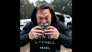 ELON MUSK EATING TESLA BATTERY.  #ai #asmr #asmrvideo #shorts