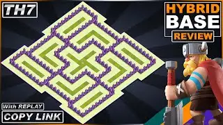 New BEST! TH7 Base with Defense REPLAY | Town Hall 7 TROPHY/FARMING Base Copy Link - Clash of Clans