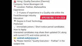 Food tech job