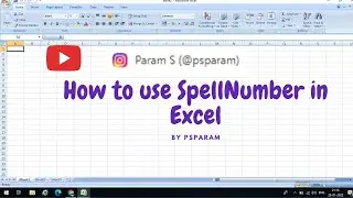 How to use Spell Number in Excel | How to convert a number in words in excel | doityourselfparam