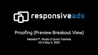 ResponsiveAds&trade; Academy : Proofing System
