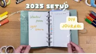 2025 Journal Setup with Me | DIY Filofax A6 Planner Organization & Custom Spreads| Print stickers