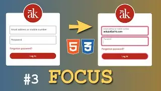 focus, hover, outline - Code Login page – Like PayPal’s – Part 3