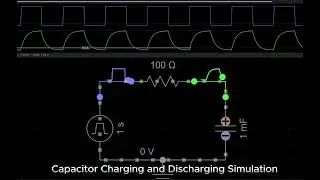 capacitor charging and discharging simulation