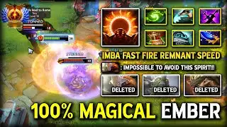 100% MAGICAL BUILD MID Ember Spirit 25Kills With IMBA 10x Fast Fire Remnant Speed 7.40b Dota 2