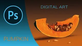 Pumpkin slice.Digital art.#graphicsart