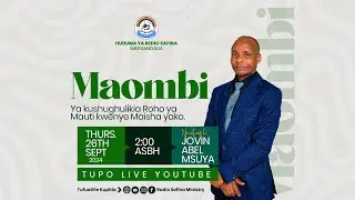 MTUMISHI JOVIN  MSUYA - MAOMBI YA KUSHUGHULIKIA ROHO YA MAUTI KWENYE MAISHA YAKO - TAR:26/09/2024