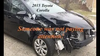 2015 Toyota Corolla light front collision over the bumper time lapse repair