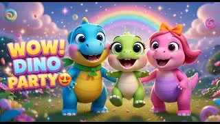 Dino World Party 🦖🎶 Dinosaur poem 🦕 Kids Dance Song