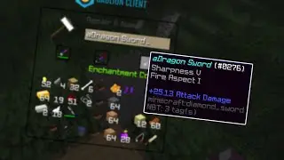 Making a Sharp 5 Fire Dragon Sword in Hypixel UHC