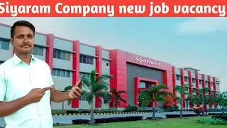 Siyaram company new job vacancy in Bilaspur 2026