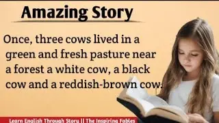 Learn English Through Story || ImproveYour English | The Three Cows and The lion 🦁 | #shortstories