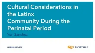 Cultural Considerations in the Latinx Community During the Perinatal Period (3/4)
