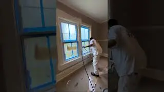 3 men crew interior painting ❤️🤍 #diy #interiordesign #reels #chicago #shorts #realestate #paint