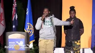 Toni Mono, with Emcee Skool, @ Rotary International Presidential Peacebuilding Conference 06/02/2017