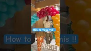 How to make balloon arch | balloon decoration ideas at home #balloon #balloondecoration #yt #shorts