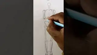 Human skeleton system drawing with trending Song💥 