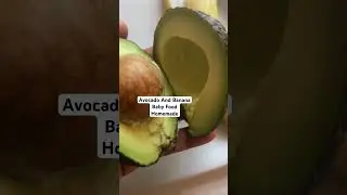 Homemade puree. Banana and Avocado suitable from 6+months #food #baby #shorts #viral #subscribe #use