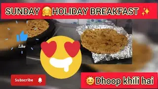 🌞#Sunday breakfast 😋 yummy allo.k parathe #viralvideo..