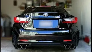 2015 Lexus RC350 F Sport JoeZ Axle Back Custom Quad Exhaust (Revving)