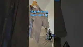 ironing a linen shirt. trick is .. keep it damp. #shirts #ironing