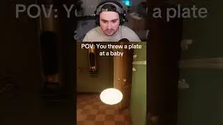 I threw a plate at a baby (in game) #gaming #meme #funny