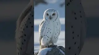Snowy Owl: The Silent Guardian of the Frozen Wild #FrozenWild #SnowyOwl #ArcticBird #FrozenNature